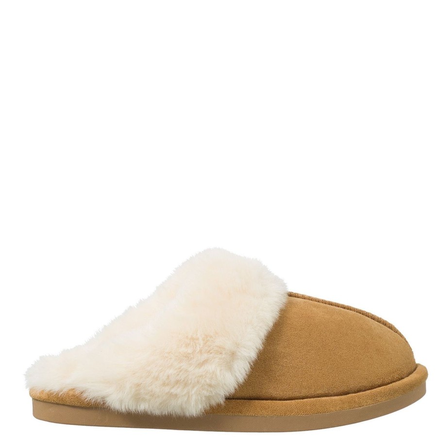 Pantoffels | Olivia & Kate Camel Fluffy-Pantoffels