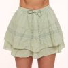 Skorts | Olivia & Kate Lichtgroene Ruffel Details-Skort