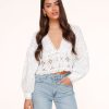 Tops | Olivia & Kate Witte V-Hals Details-Blouse