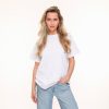 Tops | Olivia & Kate Witte Oversized Basic Ss-T-Shirt