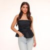 Tops | Olivia & Kate Zwarte Strapless Ruffel-Top