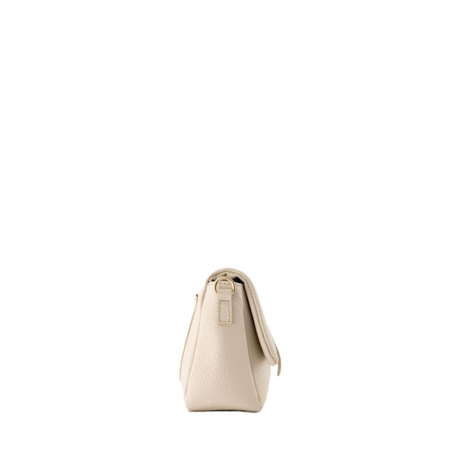 Tassen | Olivia & Kate Beige Leren Horizontale Puffy-Tas