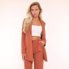 Blazers | Olivia & Kate Roest Oranje Basic Rechte-Blazer