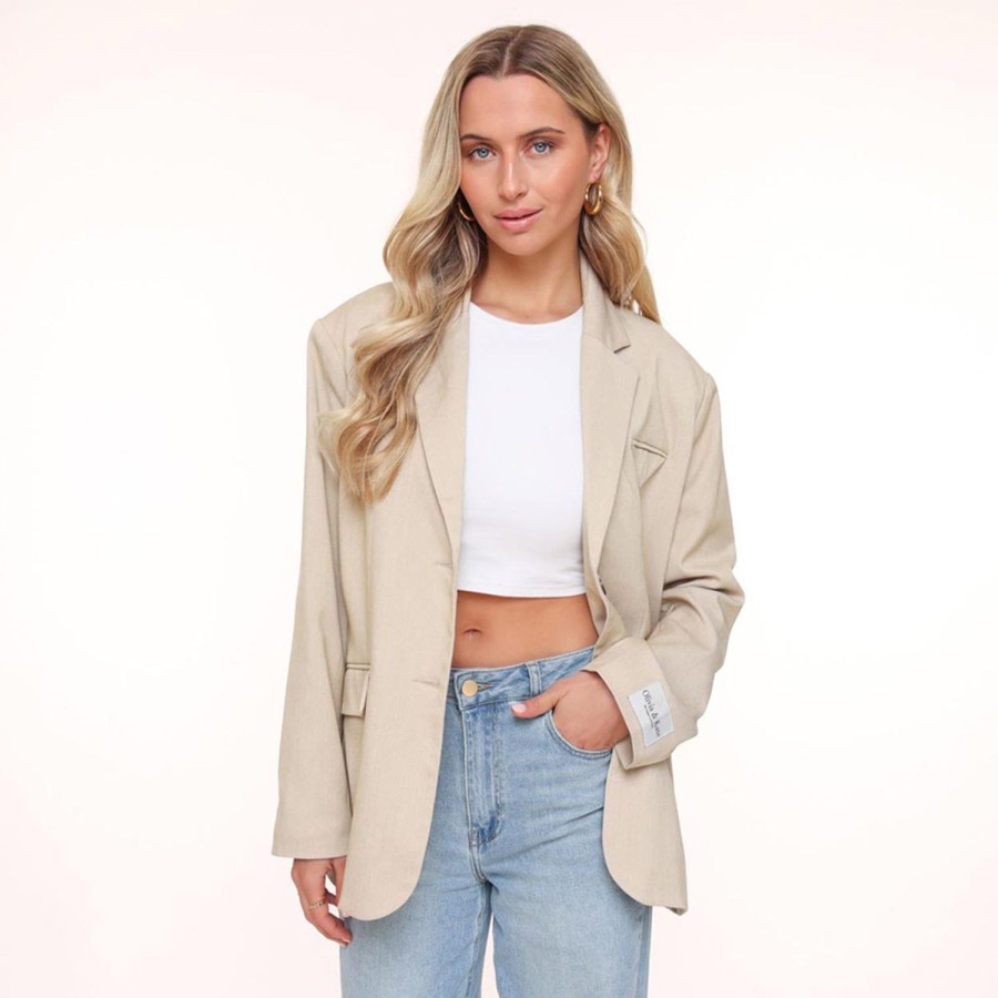 Blazers | Olivia & Kate Beige Studio-Blazer