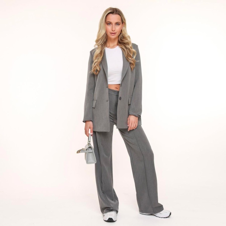 Blazers | Olivia & Kate Grijze Basic-Blazer