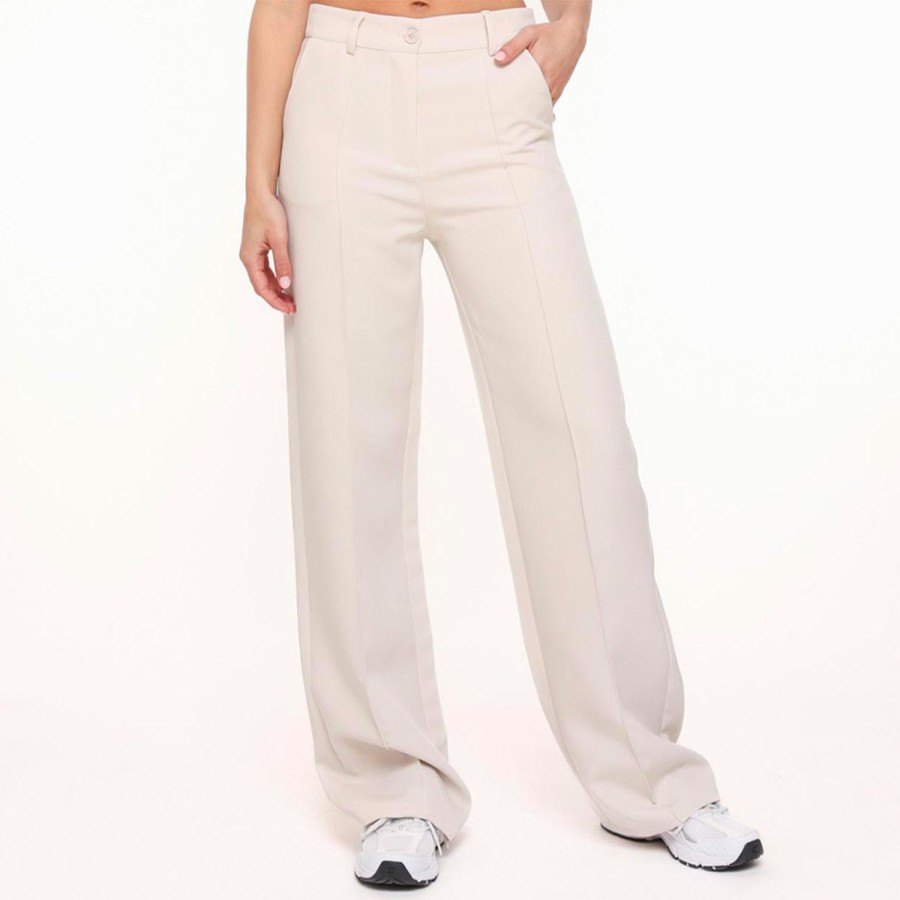 Broeken | Olivia & Kate Beige Basic-Pantalon