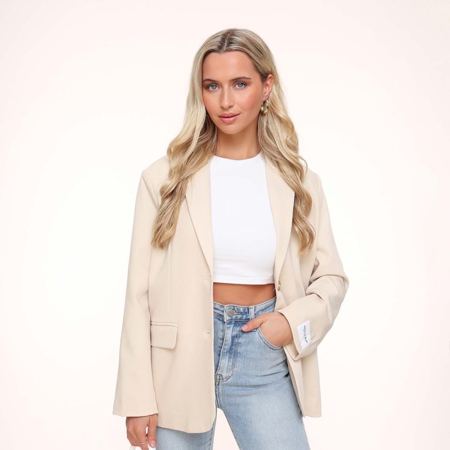 Blazers | Olivia & Kate Beige Studio Basic-Blazer