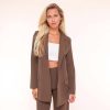 Blazers | Olivia & Kate Bruine Basic Rechte-Blazer