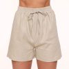 Broeken | Olivia & Kate Beige Linnen-Short