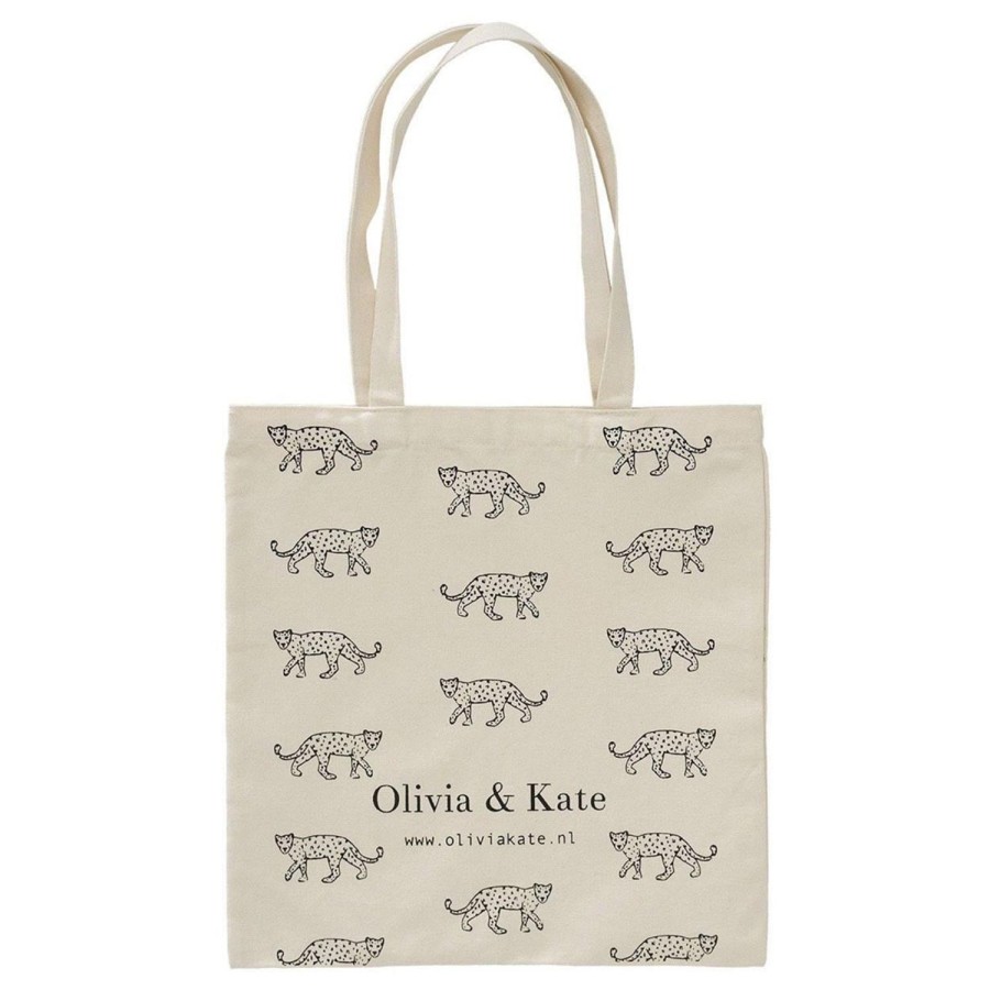 Tassen | Olivia & Kate Leopards-Canvas Bag