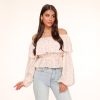 Tops | Olivia & Kate Lila Bloemen Off Shoulder-Top