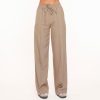 Broeken | Olivia & Kate Taupe Doorlopende Naden-Broek