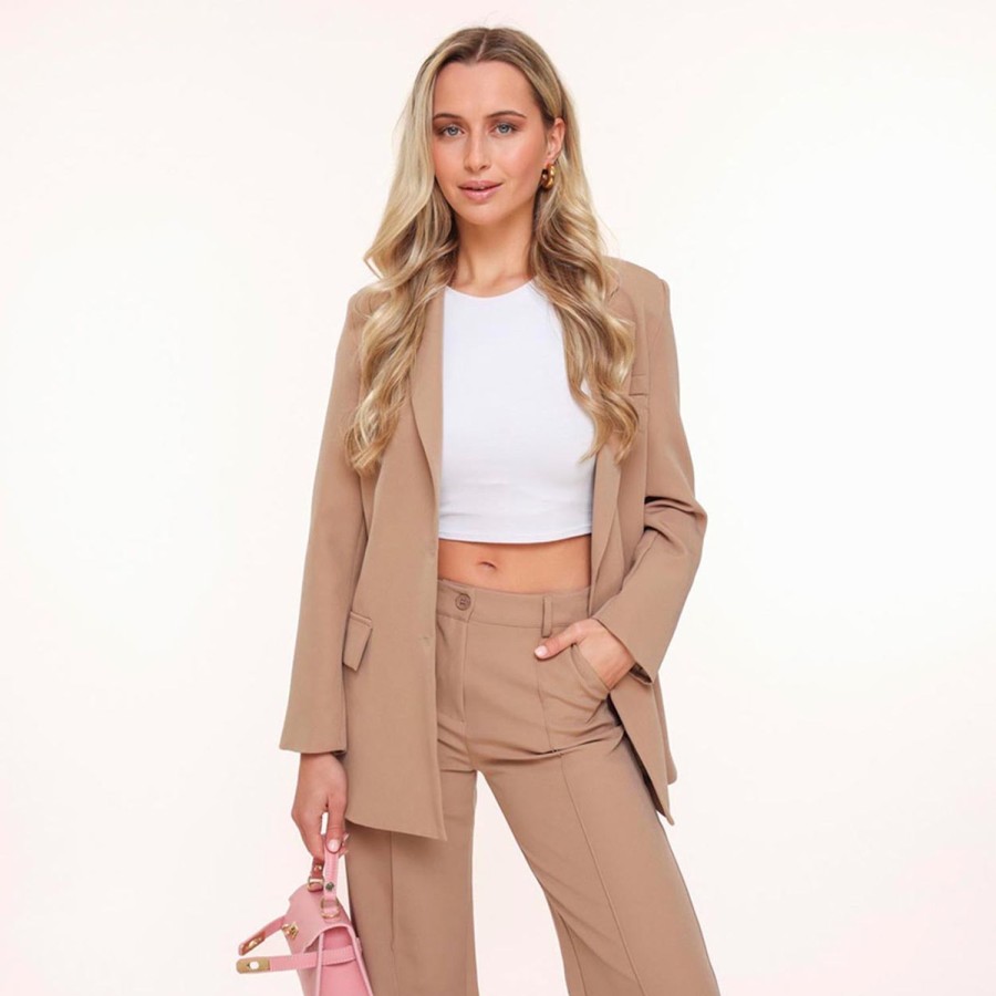 Blazers | Olivia & Kate Camel Basic-Blazer