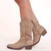 Laarzen | Olivia & Kate Beige Suede Cowboy-Laarzen