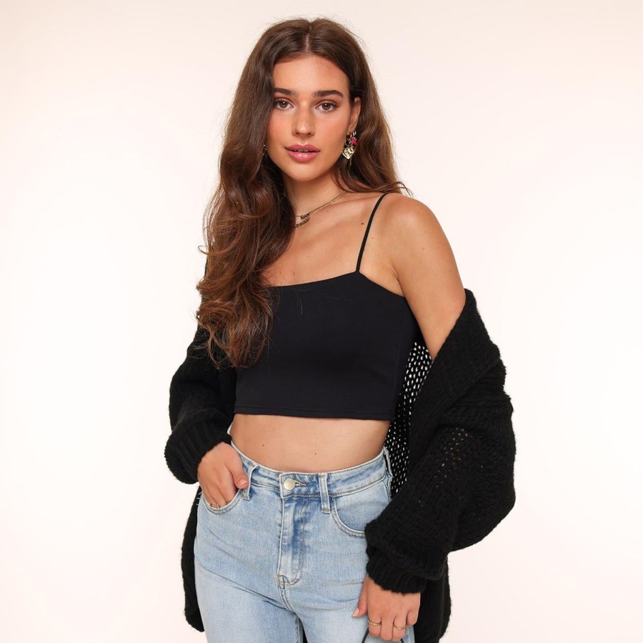 Tops | Olivia & Kate Zwarte Basic Bandeau-Top